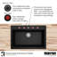 Évier de cuisine à simple cuve à montage sur plan 33 po x 22 po Karran Quartz-62374430
