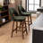Upholstered Boucle Fabric Counter Stools, Armless Barstools With Wooden Legs For Kitchen Island Bar Counter-1760559296
