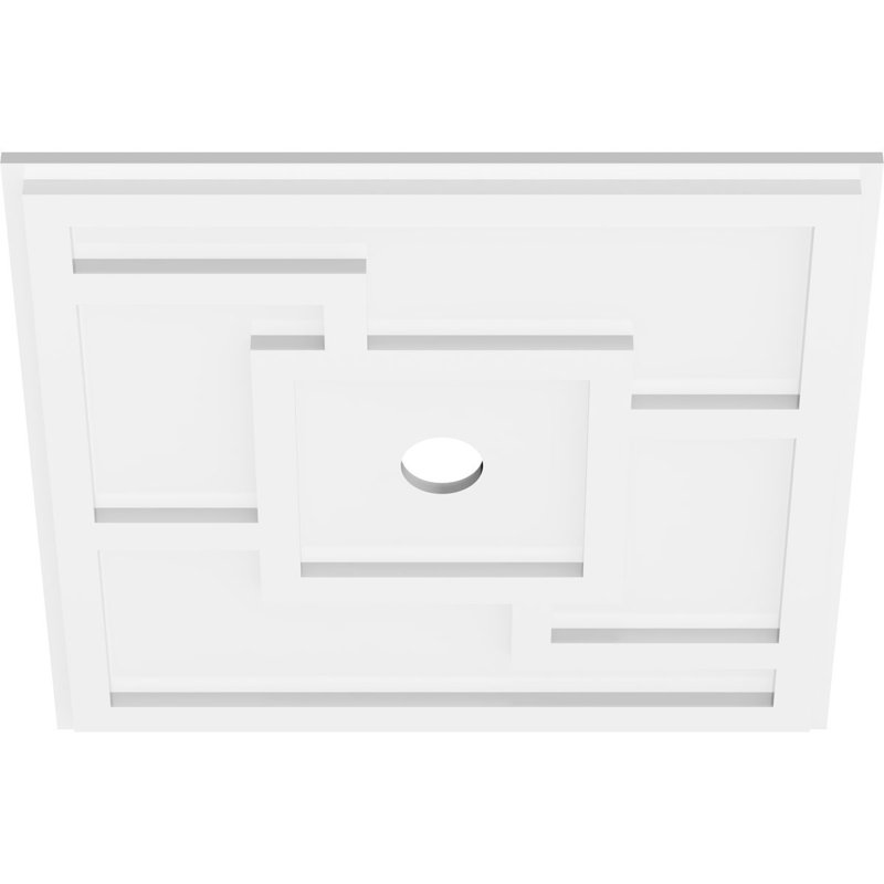 Médaillon de plafond contemporain en PVC de qualité architecturale Knox 20 po x P 2 po x P 7 po x P 1 po