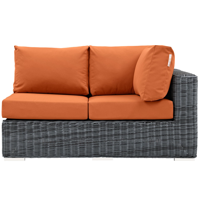 Invite Outdoor Patio Sunbrella Left Arm Loveseat, Canvas Tuscan Sunbrella® Canvas