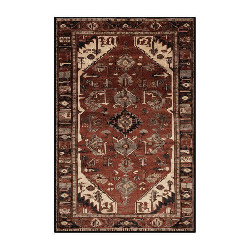 Tapis brun lavable à la machine, Tapis de couloir 2 pi x 4 pi