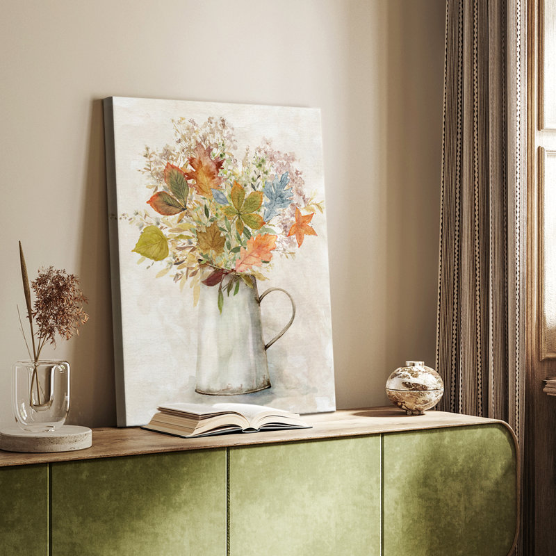 Bouquet d'automne II - Cavas enveloppés de galerie, H 36 po x l 24 po