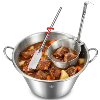 Ensemble de Para Carnitas mexicain Arc 69 pte, panier à friture 11,8 po avec palette de mélange de 36 po, ensemble de wok extérieur robuste de 25 po, idéal pour les carnitas, braisage, ébullition de fruits de mer