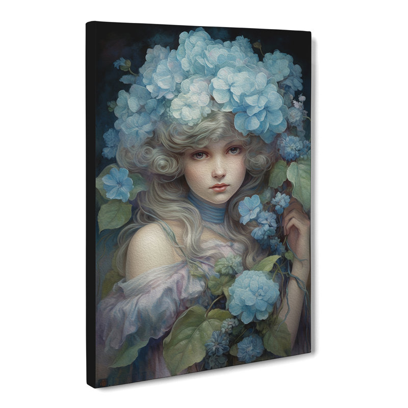 Hydrangea Victorian - Wrapped Canvas, 76cm H x 50cm W x 3cm D