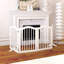 4 barrières en bois massif pour animaux de compagnie, d'une hauteur de 27,6 po, pliables et portatives, pour divers espaces. Grille en bois à 4 panneaux, clôture, portes, couloirs, cuisines. Finition