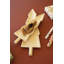 SET OF TWO CARVED WOODEN CHRISTMAS TREE PLATTERS