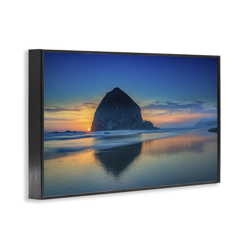 «Deep Sunset Island View», art de la giclée encadrée par Rick Berk, Giclée encadrée noir minuit, H 12 po x l 18 po
