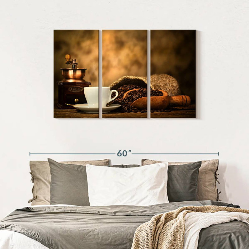 " Rustic Coffee " 3 - Pieces, 28" H x 45" W x 1.25" D