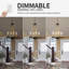 Lustre rustique industriel en fer noir et doré de style campagnard pour salle à manger-122425735