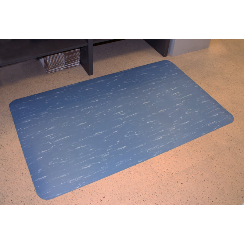 Tapis anti-fatigue en vinyle Venne, Noir, Rectangle l 3 pi x L 5 pi