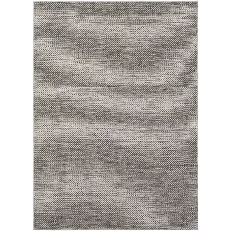 Tapis intérieur / extérieur noir / gris Berube, Rectangle 5 pi 3 po x 7 pi 3 po