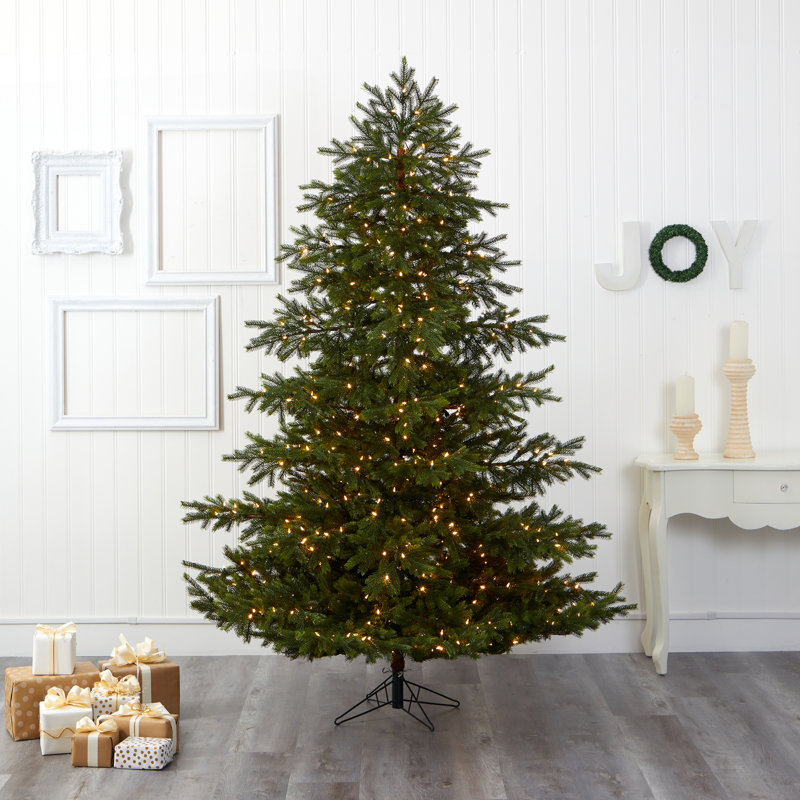 7.5' Lighted Artificial Spruce Christmas Tree