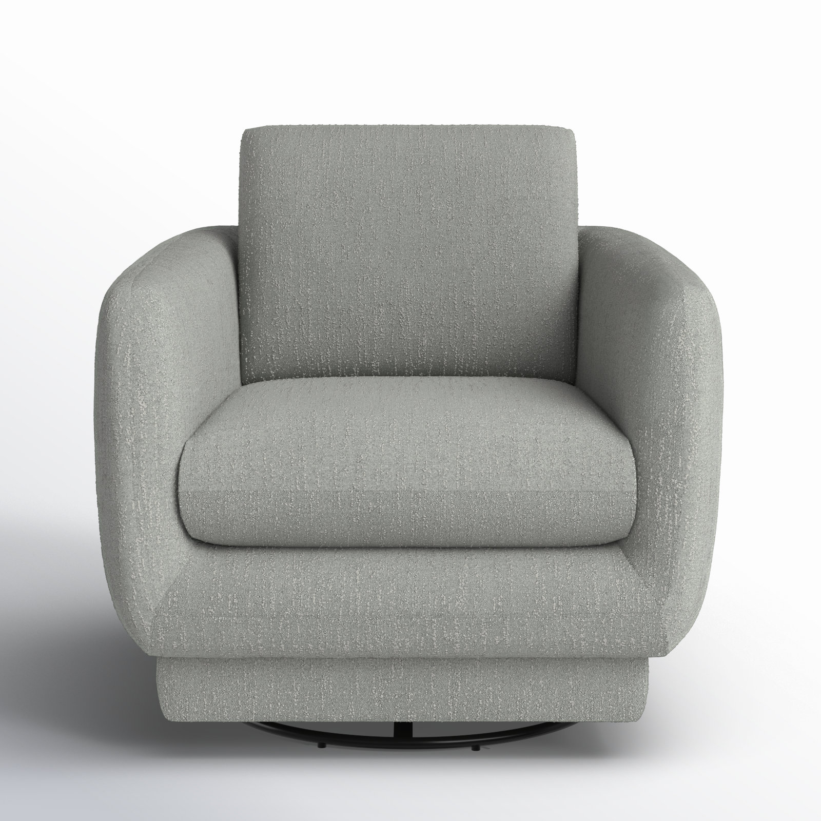 Ramel Upholstered Swivel Armchair, Mellow Gray Chenille