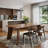 94" Brown Solid Wood Dining Table-355940729