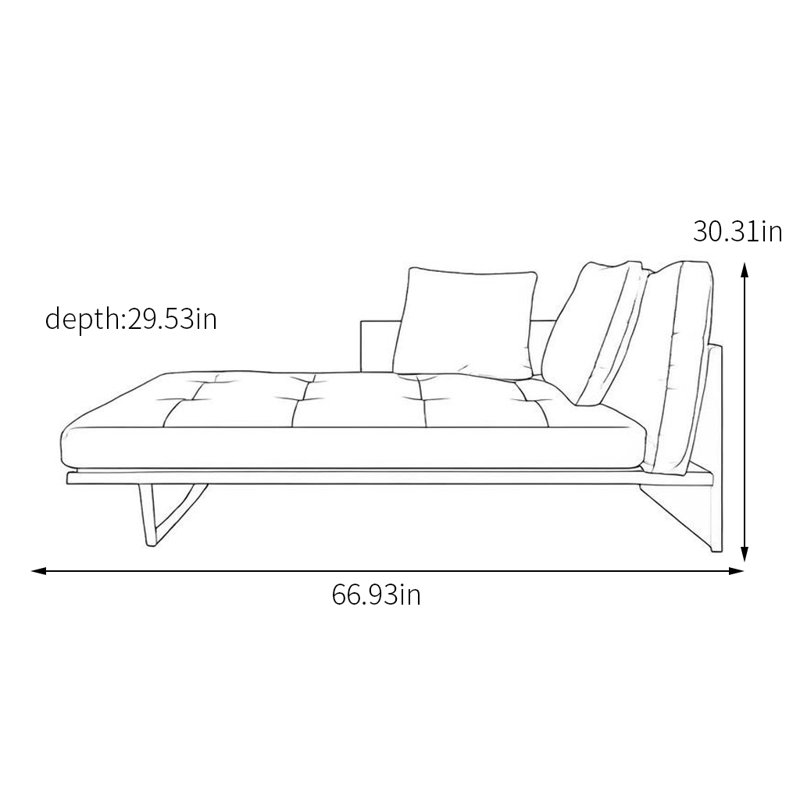 Chaise longue en similicuir Premium, Orienté à droite, Blanc crémeux
