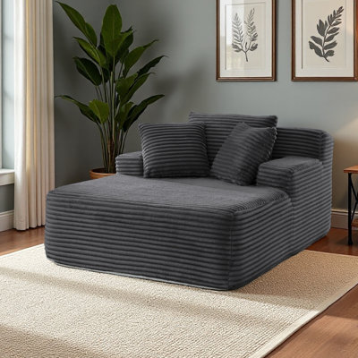 Méridienne simple, paresseuse, sans assemblage, fabriquée en tissu de velours, méridienne moderne moelleuse, utilisée pour les salons et les chambres à coucher