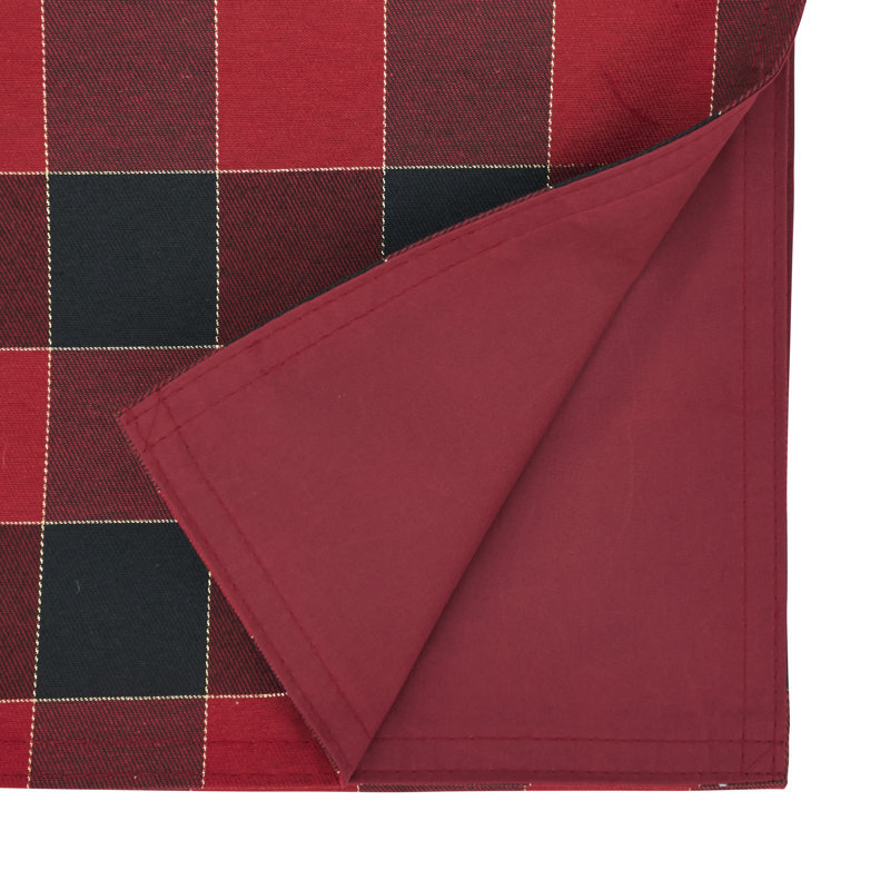 Shimmer Stitch Plaid Table Runner