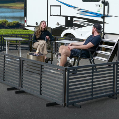 22in H x 44in W (2 Panels) Freestanding Zippity Portable Puppy Fence Kit, Charcoal Color Dog Puppy Playpen, Dog Fence Outdoor for Yard, Vinyl Picket Outdoor Dog Fence, Dog Play Pen Indoors, ZP19073