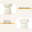 Tables d'appoint d'extérieur en forme de champignon en béton, table de bout à piédestal géométrique moderne-822751026