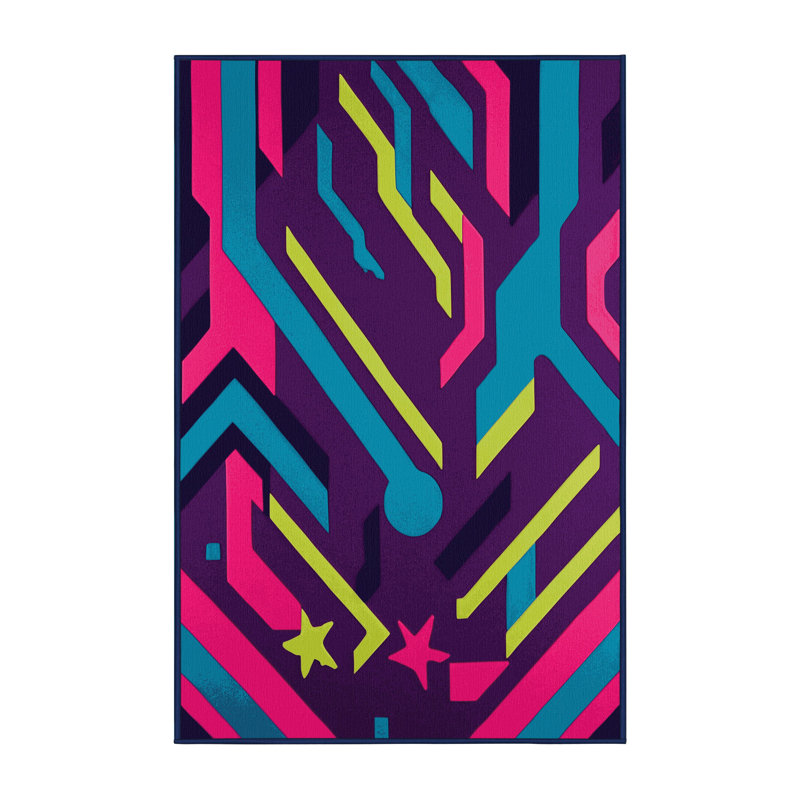 Electric Horizon Rug, Rectangle 3' x 5'