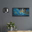 Art mural en métal luxueux «Waves Of Light Over Los Angeles» par Ann Klee, 24 po x 12 po