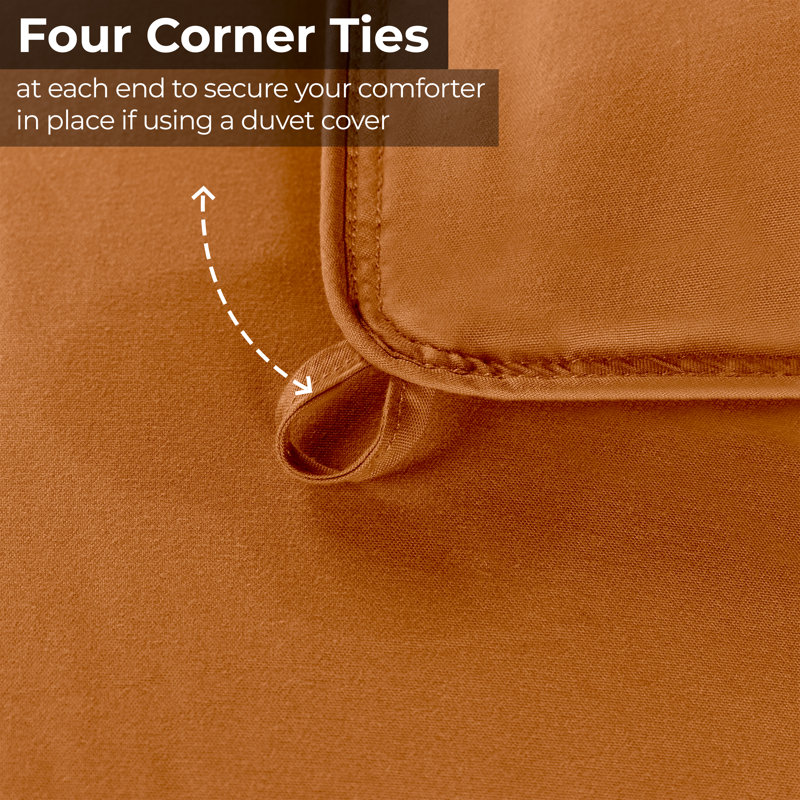 Dusty Orange Reversible Down Alternative Microfiber Comforter