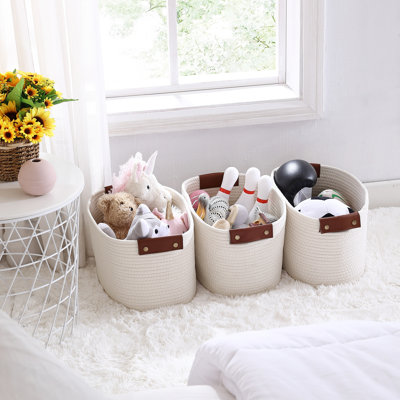 Rosecliff Heights Fabric Decorative Basket