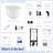 Hampton 2-Piece 0.8/1.6 GPF Dual Flush Elongated Bowl Wall Mounted Toilets with In-Wall Tank, Fits 2x6 Studs-101757845