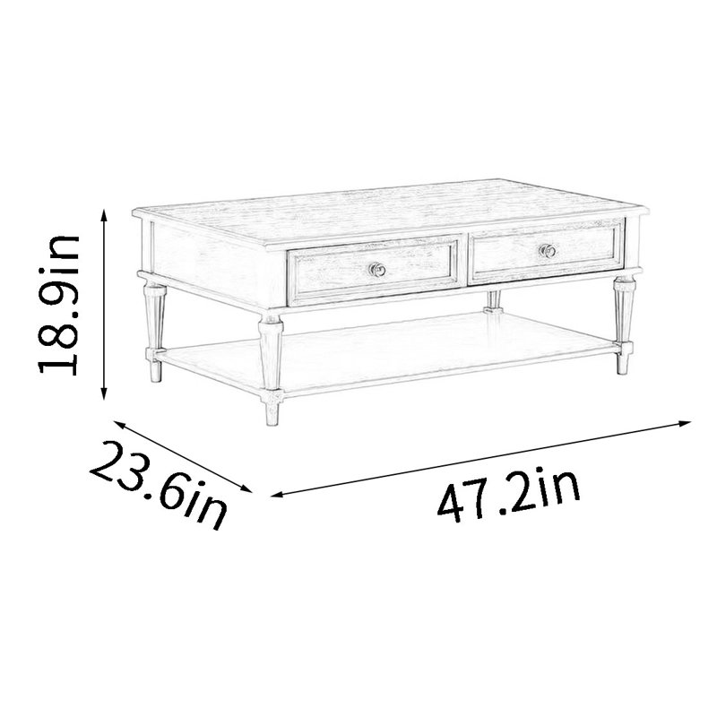 Table basse American Luxury Luxury, Gris