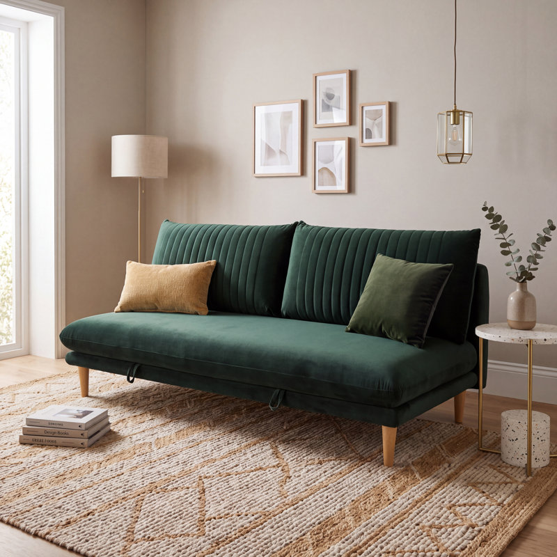 Maya Sofa Bed, Velvety - Hunter Green