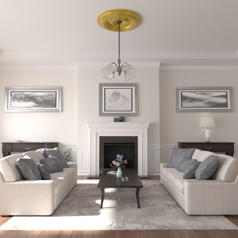 Médaillon de plafond Endurathane Classic, DO 44 1/2 po x P 4 po x P 4 po (convient aux auvents jusqu'à 8 1/4 po)