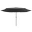 Grand abat-jour de patio extérieur inclinable en métal et polyester anthracite