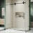 60" W X 34" D X 76" H Sliding Frameless Shower Enclosure With 3/8 Inch Tempered Glass-125928403-126249044