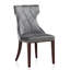 Chaise d'appoint en velours et hêtre Reine-22569073