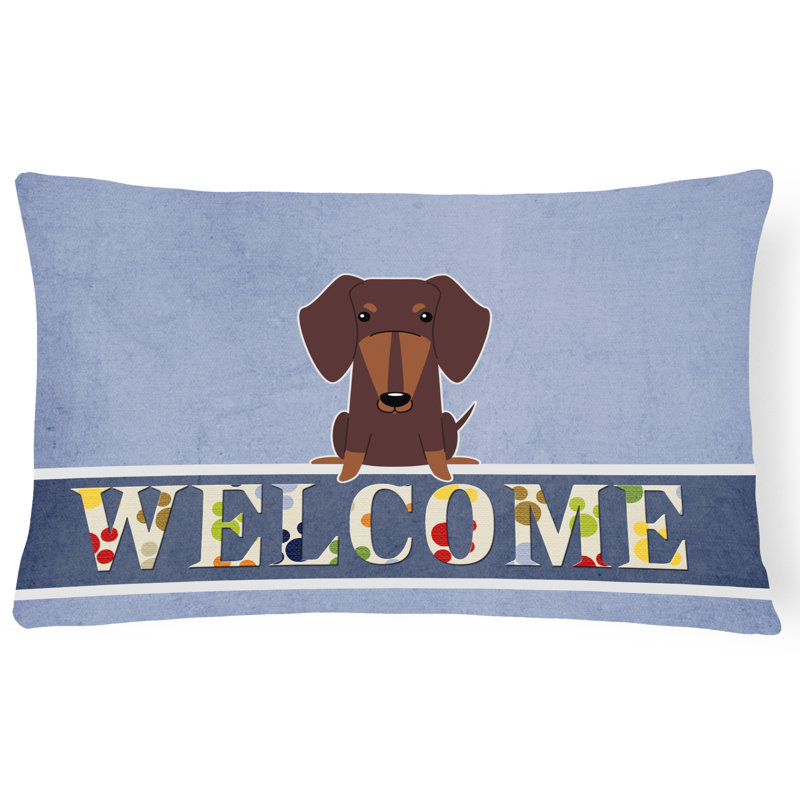  Coussin Dachshund Welcome, Chocolat