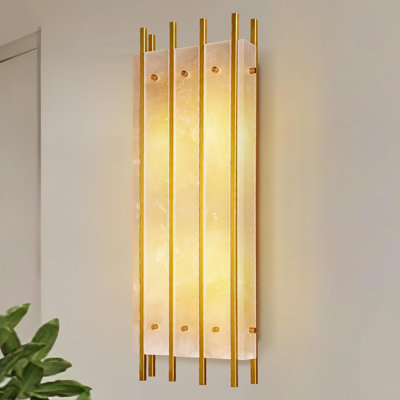 Modern Dimmable 25.8In Alabaster Wall Sconce Wall Lighting