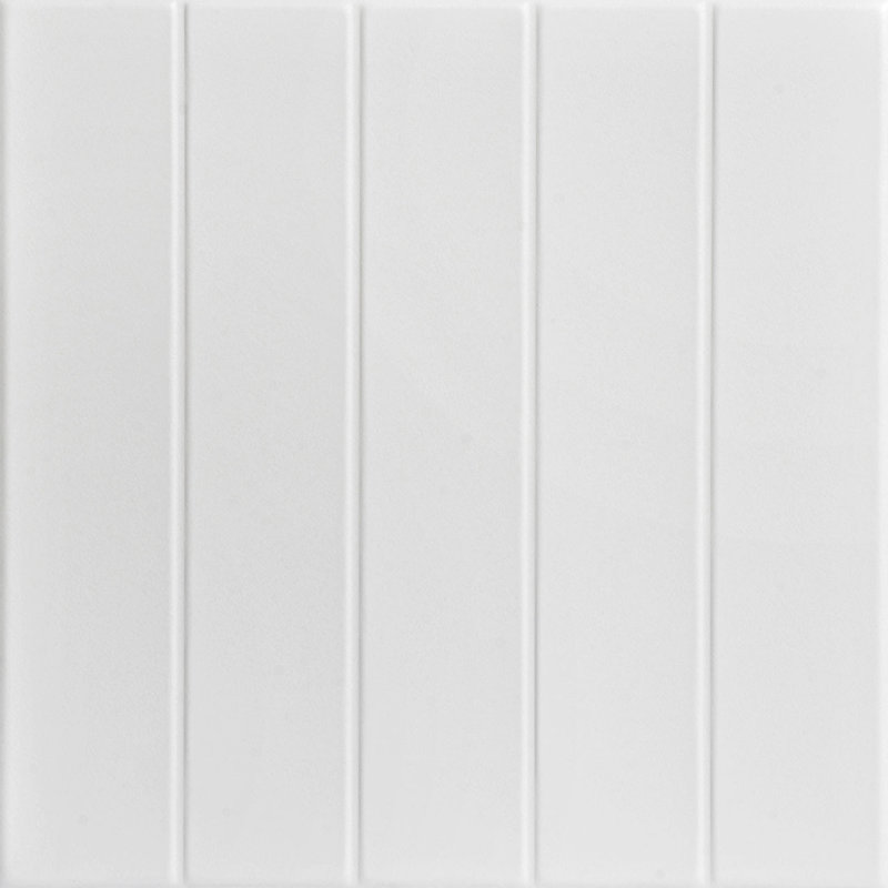 Carreau de plafond en polystyrène adhésif 1,6 pi x 1,6 pi Bead Board, Héron blanc