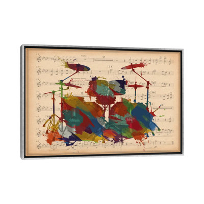 " Multi-Color Drums On Music Sheet #2 " by Unknown Artist