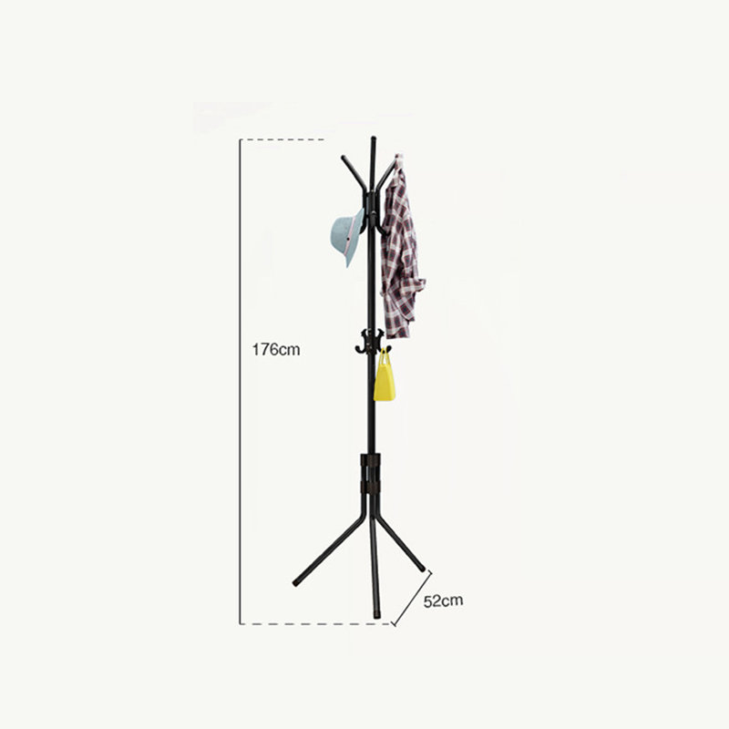 Annastazia Iron Freestanding Coat Rack, Black