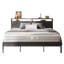 Industrial Bed Frame With Storage Headboard-2085506622-2085506610
