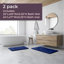 Ensemble de 2 tapis de bain en mousse à mémoire de forme Lavish Home, bleu marine-197992106