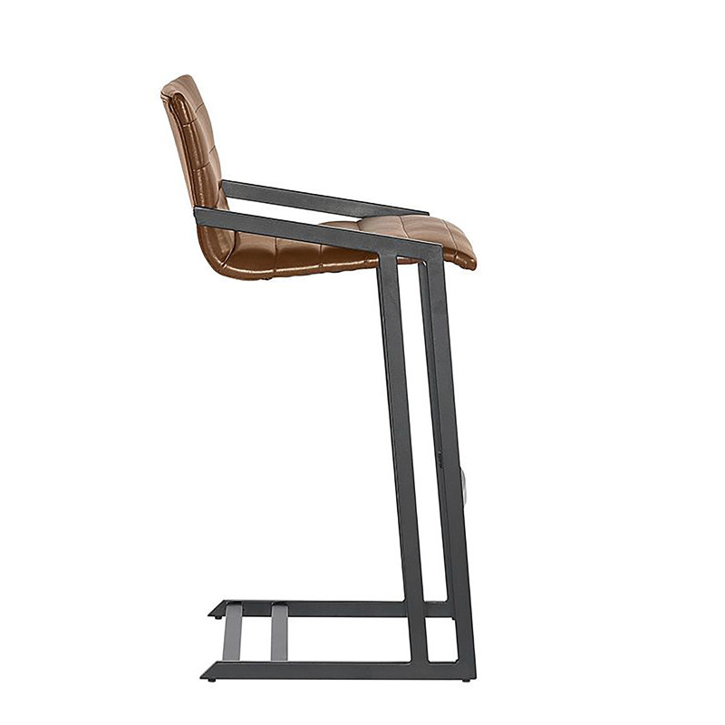 Webber Barstool - Cantina Black, Black Faux Leather, Bar Stool (30" Seat Height)