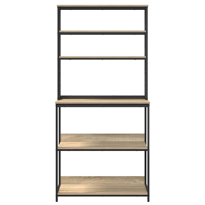 Steel Shelving Unit, 168cm H x 80cm W x 40cm D, Natural