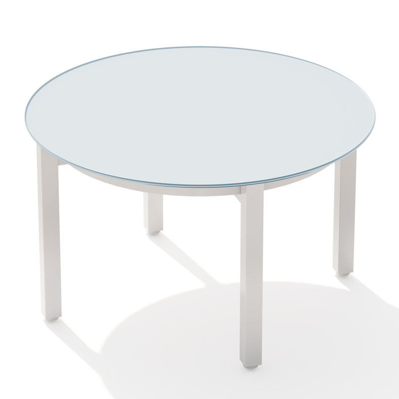 Table basse avec plateau en verre trempé, Noir, 16.5''