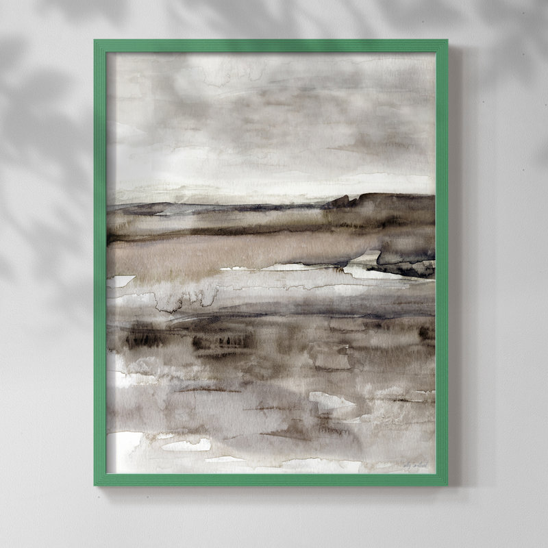 Evening Sunset Bay, reproduction encadrée - bois massif, H 30 po x l 24 po, Vert