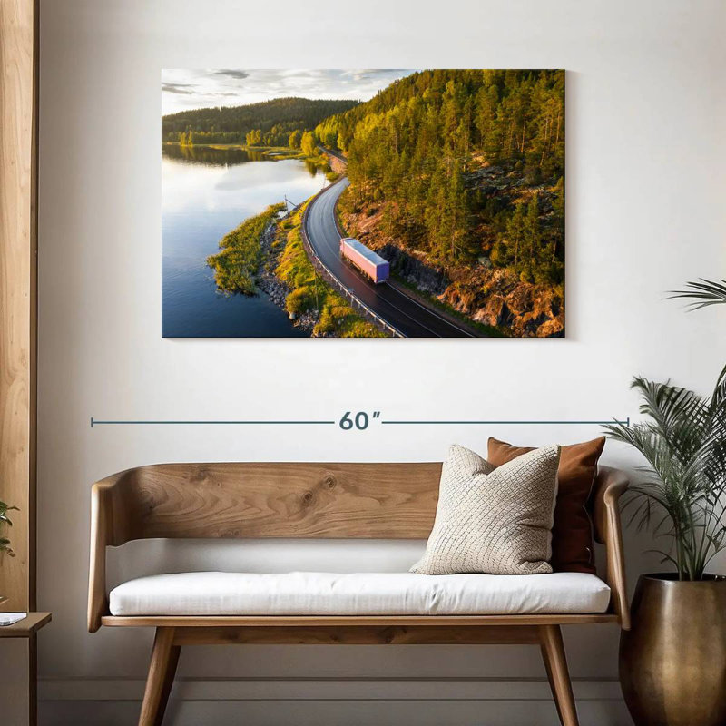 Mehar Lakeside Truck Journey, 30" H x 45" W