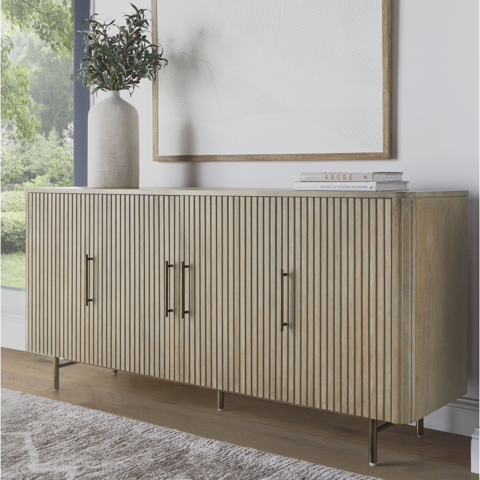 Adona 71'' Media Console, Ivory