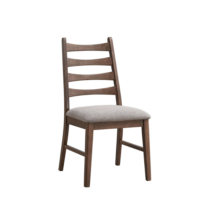 Ensemble de 2 chaises d'appoint en lin Mayah, Gris