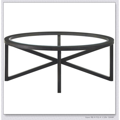 Modern Simple Glass Coffee Table, Tempered Glass Top With Solid Wood Base For Living Room And Terrace