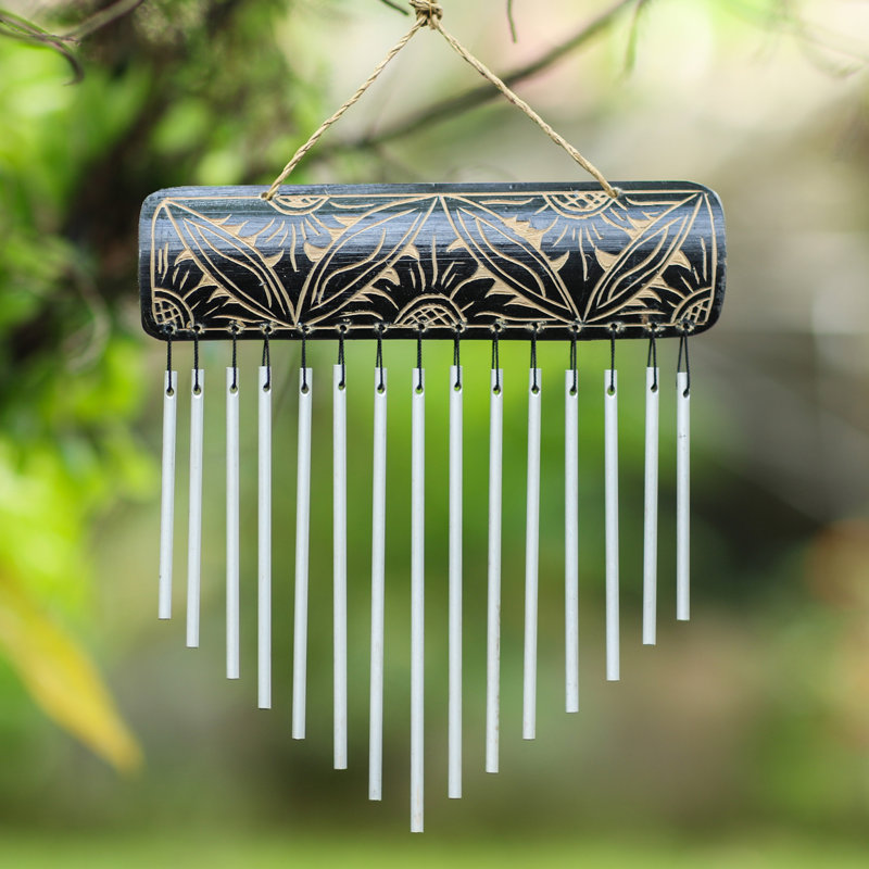 Weather Resistant Bamboo Abstract Wind Chime
